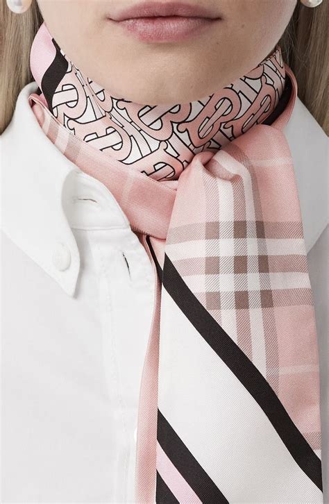 how to wear a burberry silk scarf|Burberry scarf pattern.